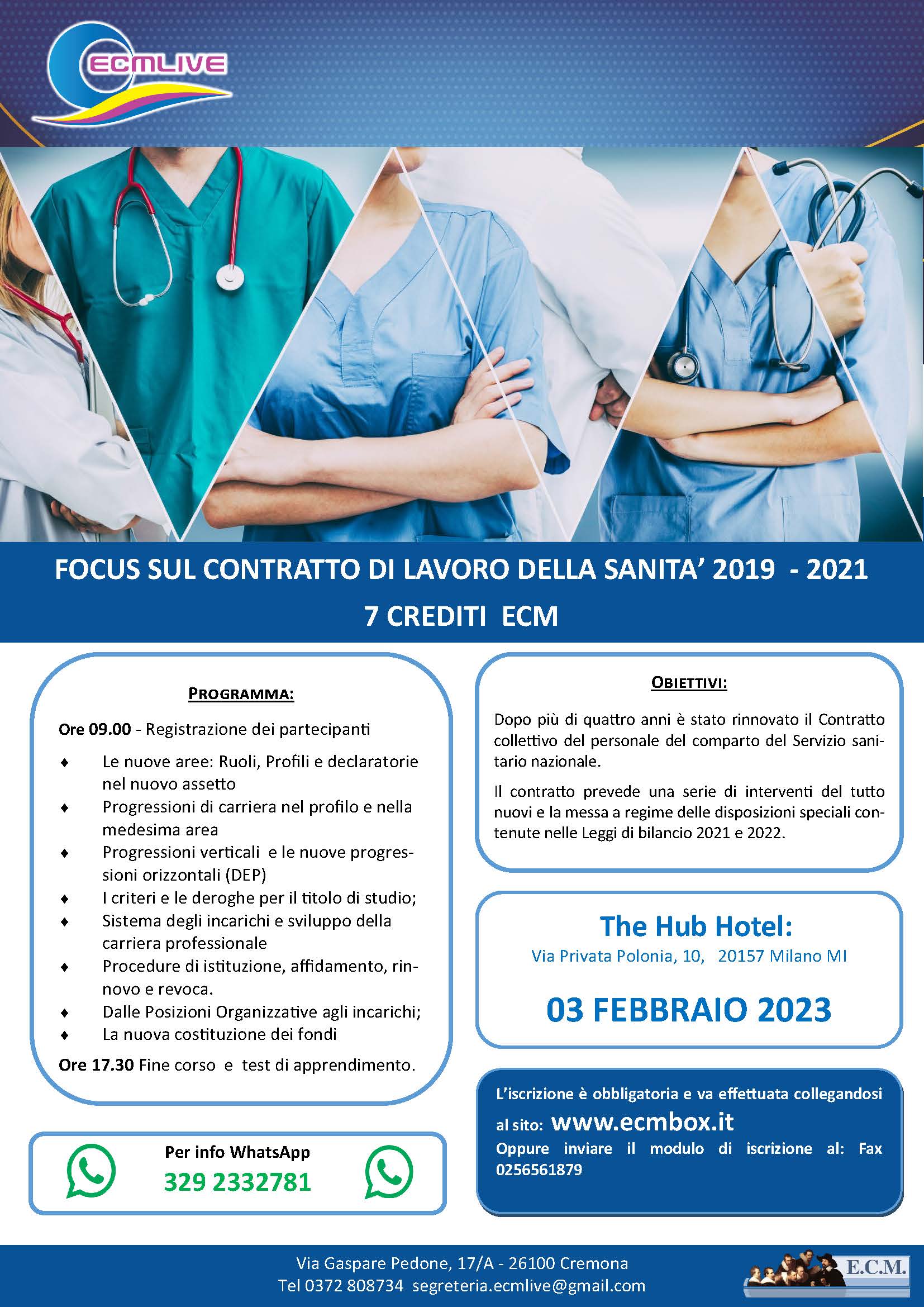 FOCUS SUL CONTRATTO DI LAVORO DELLA SANITA’ 2019 – 2021 -ECM FEBBRAIO