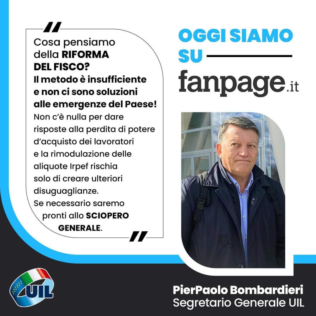 👎 Non ci siamo sulla riforma fiscale del Governo!