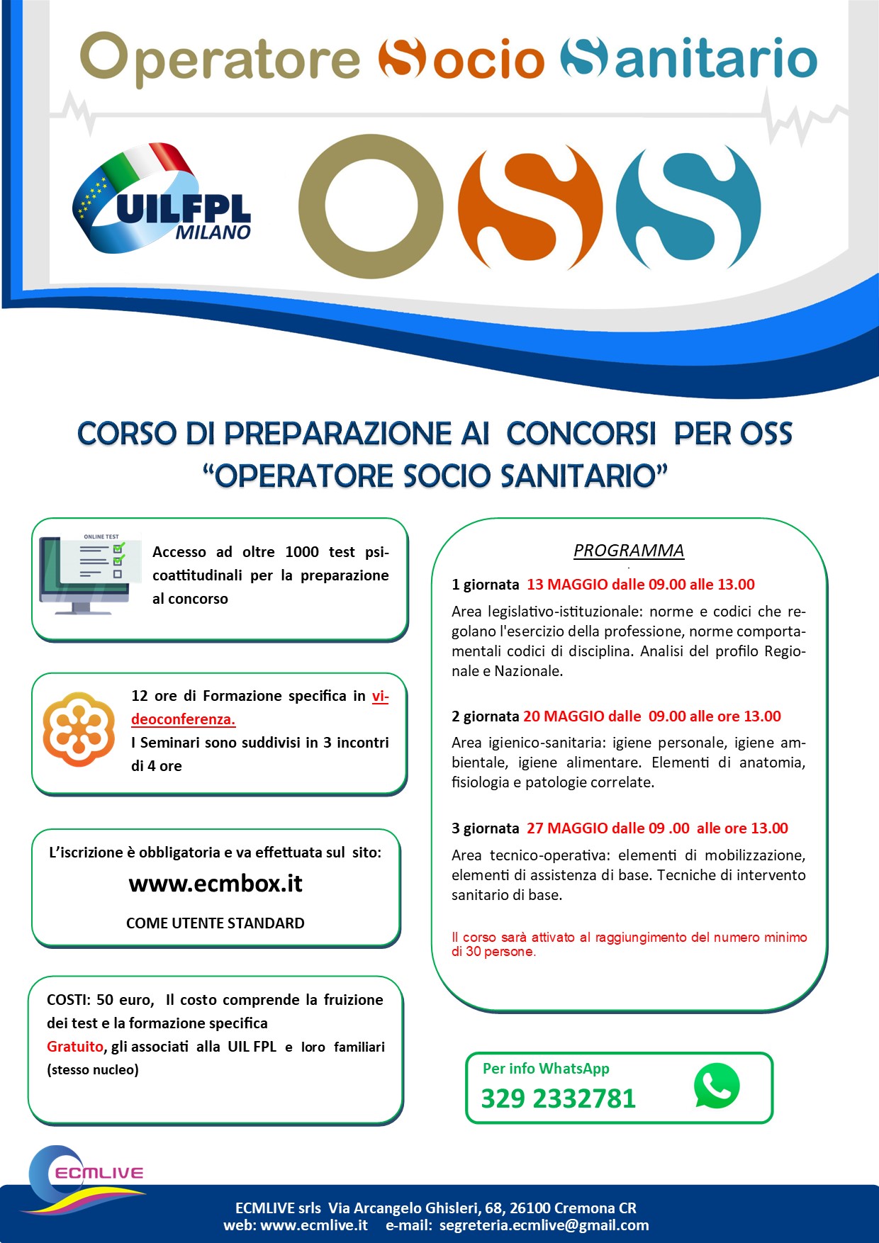 CORSO DI PREPARAZIONE AL CONCORSO PER OPERATORE SOCIO SANITARIO