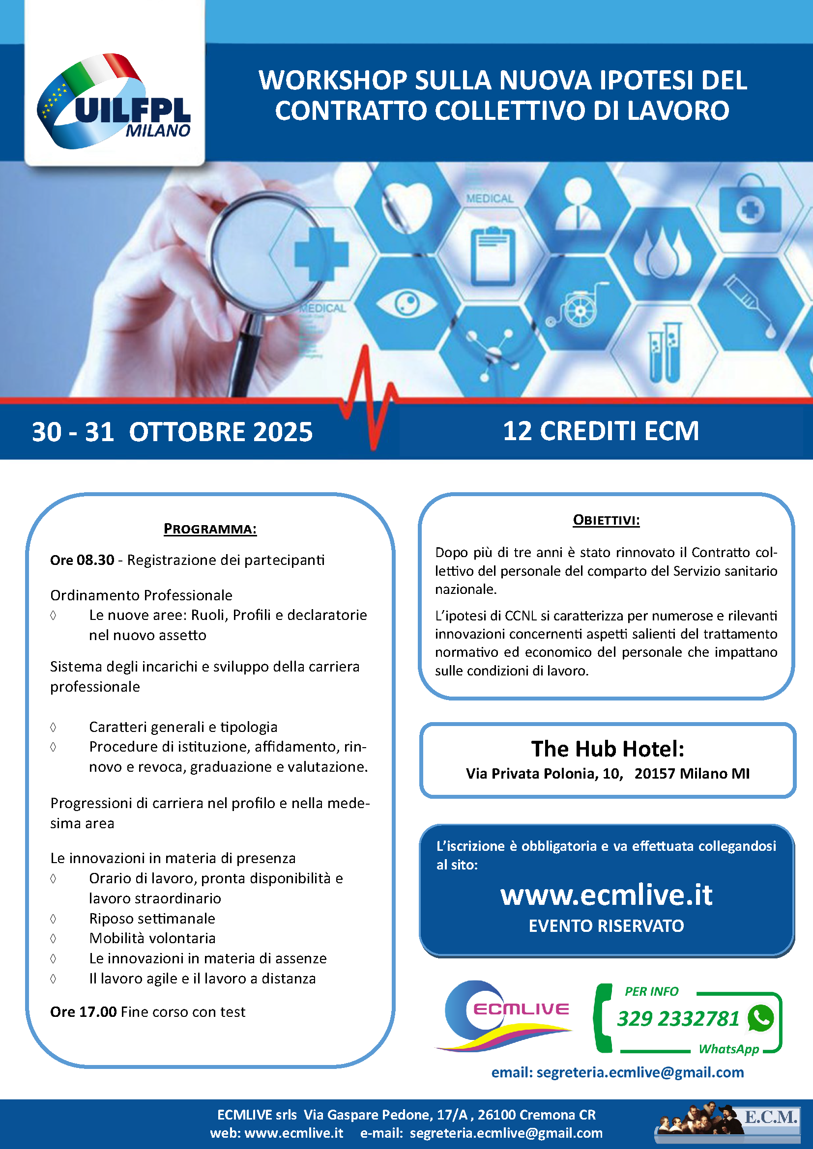 WORKSHOP SULLA NUOVA IPOTESI DEL CONTRATTO COLLETTIVO DI LAVORO